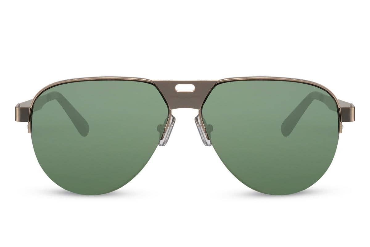 Αντρικά γυαλιά ηλίου Aviator με πράσινο φακό και μεταλλικό σκελετό blue1972