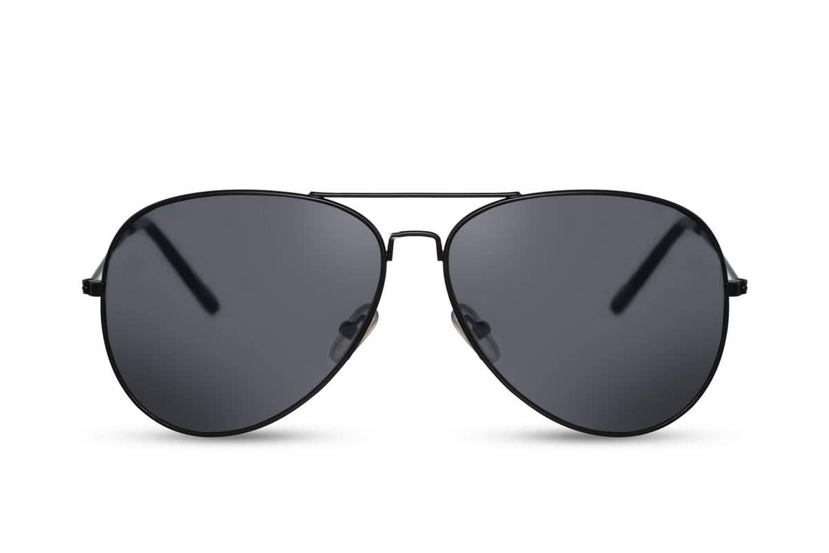 Γυαλιά ηλίου unisex Aviator με μαύρο φακό και μαύρο σκελετό blue.2103_f