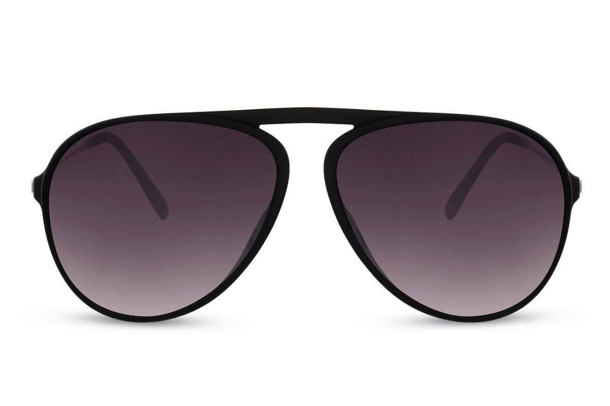 Γυαλιά ηλίου ανδρικά Aviator με μαύρο φακό και μαύρο ματ σκελετό blue2776.